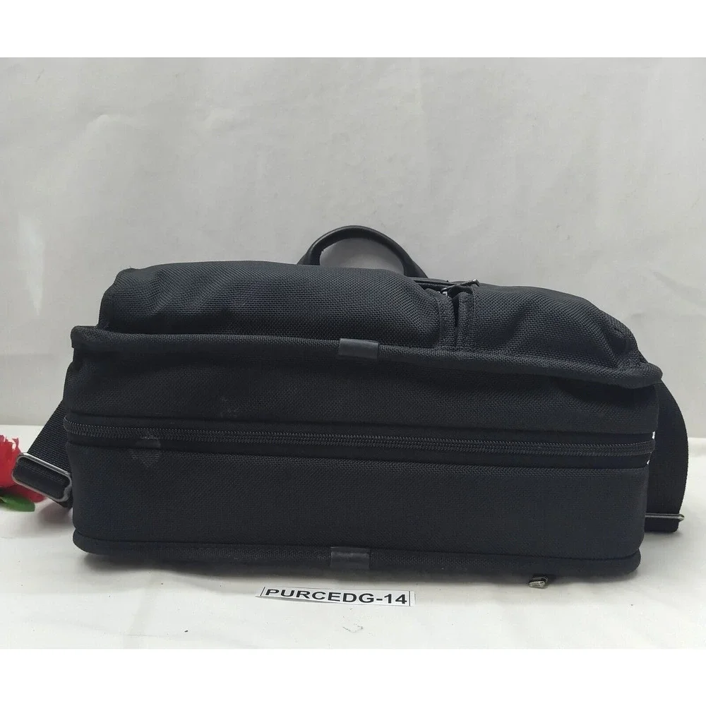 Tumi Two Way Black Nylon Expandable Organizer Business Briefcase Crossbody Bag